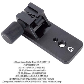 iShoot Replacement Lens Feet, Tripod Mount Ring Stand, Ring Mount Tripod Foot, Sony Compatible FE 70-200mm f/2.8 GM OSS & II, FE 100-400mm f/4.5-5.6 GM OSS, E 18-110mm f/4 G OSS PZ Compatible, Lens