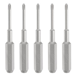 sourcing map 5pcs PH000 Phillips Screwdriver Bit 5/32" Hex Shank 35mm/1.38" Length Magnetic Cross Head Hex Bits S2 Steel Screw Driver Bit