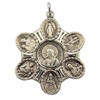 HMHReligiousMfg Sterling Silver Seven Way Medal with Jesus Christ Scapular