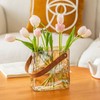 Clear Handbag Flower Vase - Glass Purse Vase for Flowers,