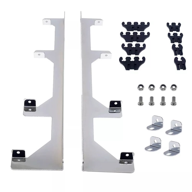 Auto Speed Performance Chrome Spark Plug Wire Divider Linear Separators