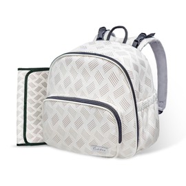 Diaper Bag Backpack, Small Diaper Bag with Changing Pad, Baby Bag Backpack Girls Boys,Travel Mini Maternity Bags with Insulated Pockets, Stroller Straps, Lightweight,White