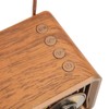 Mini Wooden FM Stereo Sound Radio Vintage Imitation Wood Grain