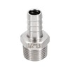 sourcing map 5pcs Stainless Steel Barbed Fitting 1/2" NPT Male