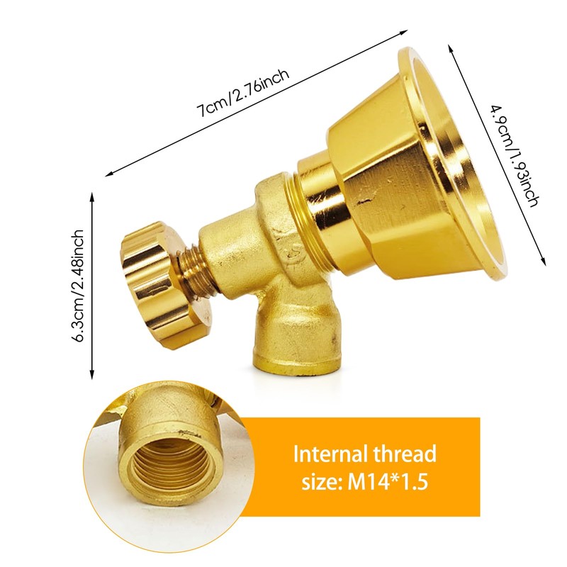 SAMIQU Brass Atomizing Nozzle - Adjustable, High-Pressure Irrigation Spray Misting