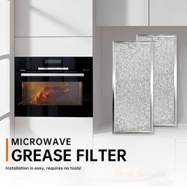 Milalei W10208631A Microwave Grease Filter 13" x 6"(3Pack) Aluminum Mesh Screen Replacement for Whirlpool GE Maytag Microwave filter