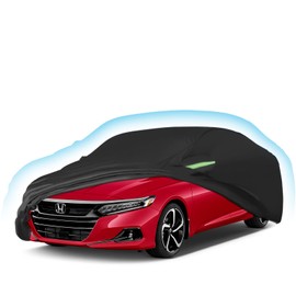 Proadsy Upgrade Car Cover for Honda Accord 2019-2024 2025 2026, Waterproof All Weather for Automobiles, Windproof Snowproof Rain Hail Sun UV Protection Full Outdoor Indoor Exterior Car Covers, Black