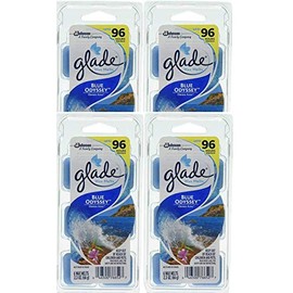 Set of 4 - Glade Blue Odyssey Wax Melts - 24 Total Melts - Each Pack Can Last up To 96 Hours! - Great Fresh Wonderful Scent!