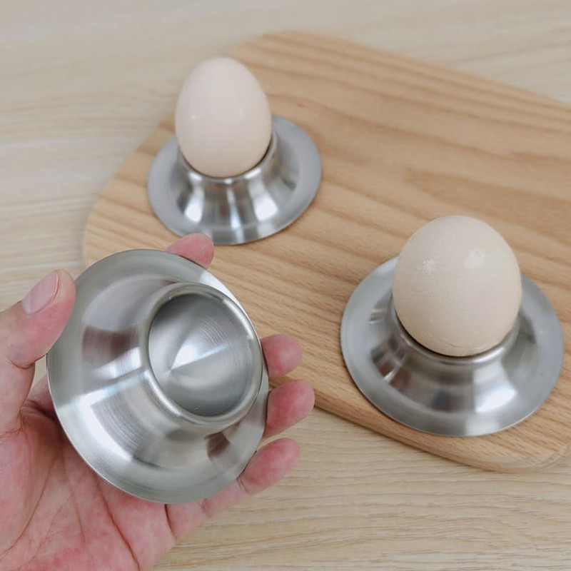 Boiled Egg Holder Egg Cups 2 Pieces, Metal Egg Cup