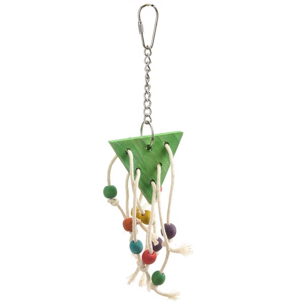 HappyBird Bird Toy Beaded Triangle Bird Toy Small for Parakeets