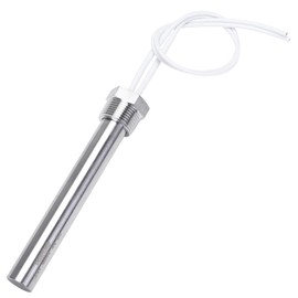 DERNORD Heating Element Multi-Purpose DIY Heating Rod 24 V 500 W with 3/4 Inch NPT Flange Single Tube Stainless Steel Heating Cartridge