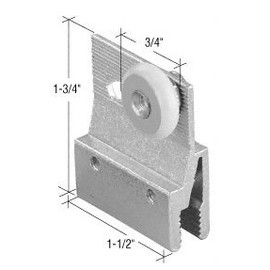 3/4" Sliding Shower Door Roller and Bracket - Package
