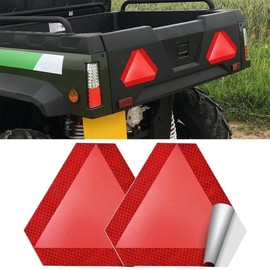 Smeyta Slow Moving Vehicle Sign 2 Pack,7"x8" Diamond Grade Reflective Sticker,Car Safety Sticker and Decal,SMV Sign for Golf Cart(Orange,2Pack)