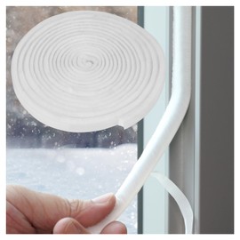 fowong Pile Weather Stripping White, 11/32 inch x 11/32 inch x 16 Feet, High Density Felt Draught Excluder for Sliding Sash Door Window Wardrobe Seal