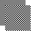 Black White Checkered Double Sided Paper Cardstock 12x12-5 Sheets