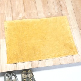 Entrance Mat, Feng Shui, Yellow, Natural Material, 100% Cotton, Indoor, 24.6 x 35.4 inches (60 x 90 cm), Rectangle, Plain, Good Luck Goods, Feng Shui Good Luck, Scandinavian Housewarming Celebration