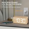 uscce Wooden Digital Alarm Clocks for Bedrooms: Dimmable Dual Alarm