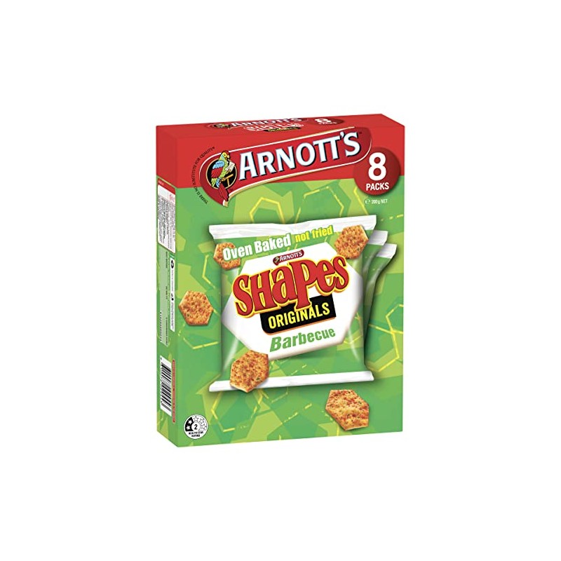 Arnott's BBQ Shapes, 8 Packs per box