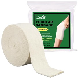 Elastic Tubular Support Bandage, Stockinette Tubing for Arm, Legs, Knees, Compression Tube Bandage Roll for Tissue Support 3.6" x 11 yd (Size E)