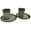 PintoCer Espresso Coffee Cups Made of White Stoneware, without Handle