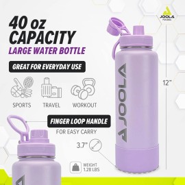 JOOLA 40 oz Water Bottle Stainless Steel - Sweat Proof Insulated Water Bottle...