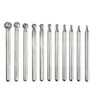 PHYHOO 11pc Ball Sphere Diamond Burr Polishing Grinding Bits 0.6
