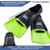 Aqua Speed Short Flippers For Adults And Children, High Tech