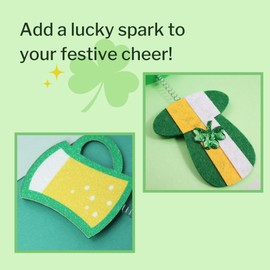 St. Patricks Bopper Headbands, Festive Green Hair Accessories, Top Hat and Beer Mug Details, One Size Fits Most (Pack of 2)