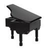 Grand Piano Shaped Windup Wooded Music Box with Small Stool
