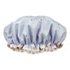 1 Pack Shower Caps, Elastic and Reusable Bonnet, Double Waterproof