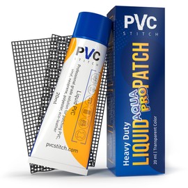 AquaPro Liquid Patch Waterproof Repair Kit for PVC Inflatable Boats, Rafts, ISUPs, Paddle Boards, Above Ground Pools, Hot Tubs, and Underwater Gear (Sealer +Cord)