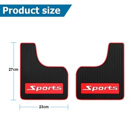 CGEAMDY Pack of 2 Universal Mud Flaps, Splash Guards, Mud Flaps, Mud Flaps, Mud Flaps, Splash Guard with Screw, for Car, Pickup, SUV, Van, Truck (Sports)