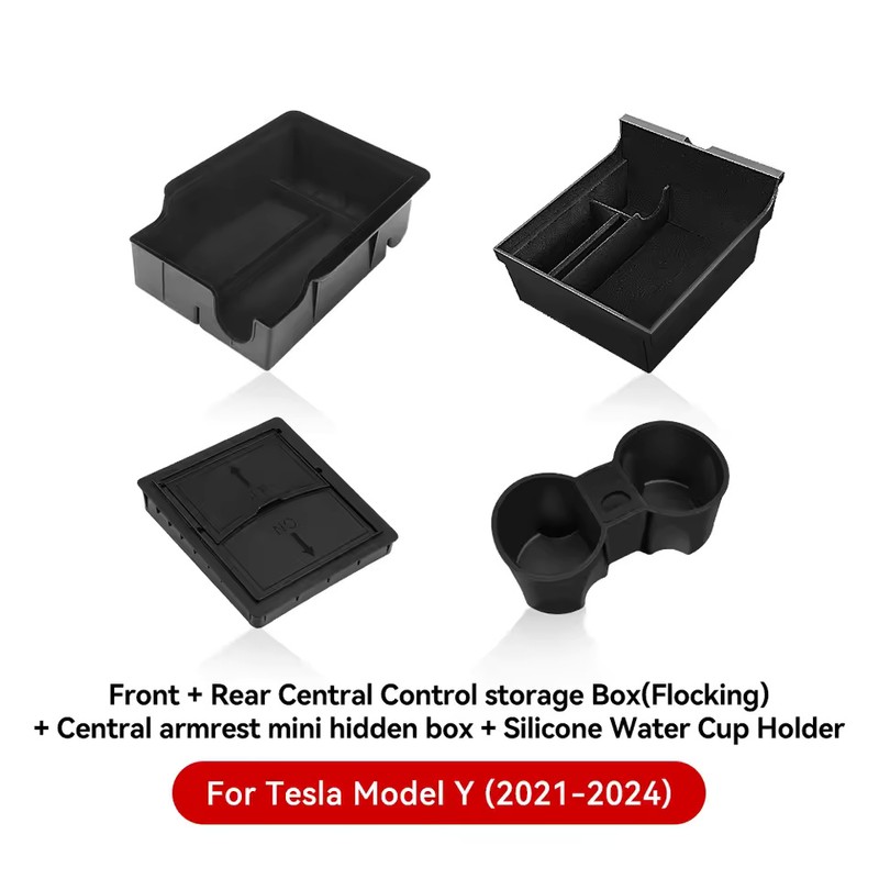Center Console Organizer Storage Set for Tesla Model 3/Y/YL Highland