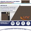 Windscreen4less Heavy Duty Privacy Screen Fence 98% Blockage Solid Brown