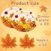 OGMOGKW Fall Party Decorations Plates and Napkins, 100 Pcs Autumn