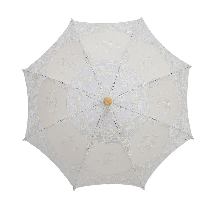 Lace Parasol Umbrella Wedding Bridal Lace Umbrella Decorative Embroidery Flower