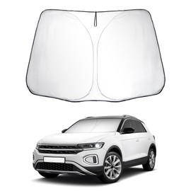 SKTU Sun Protection for Front Screens Compatible with V * W T-R0C 2018-2024 Indoor Foldable Windscreen Cover with UV Protection