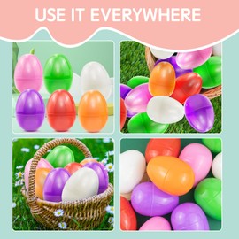 AUFIKR 6 Colour 3.2 Inch Easter Eggs for Filling Treated, Easter Theme Party Favour, Easter Eggs, Basket Stuffers Filler, Classroom Price (12)