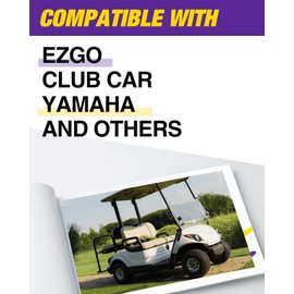 HOWBOW Golf Cart Seat Belt with Bracket, Universal Retractable Seat Belt Bracket Kit, Upgrades Seatbelts 4 Passenger (2+2) for Yamaha EZGO TXT RXV Club Car DS