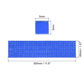 uxcell 4720Pcs Self-Adhesive Disco Tiles Sticker 5 x 5mm Mini Mosaic Mirror Tiles Square Glass Tiles for DIY Disco Ball Craft Decorations Making, Blue