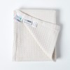 HOMESCAPES - 100% Organic Cotton Waffle Throw - Natural -