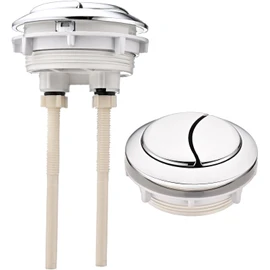 58mm/2.2 inch Dual Push Flushing Toilet Button Toilet Tank Button Toilet Button Flush Button Replacement with Thread Diameter