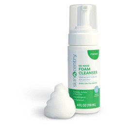 SKINCENTRY No-Rinse Foam Cleanser, Hospital Grade Total Hair Shampoo & Body Wash, Waterless Cleanser, Hypoallergenic, Dry Skin, Paraben, Sulfate, and Dye Free (4 oz.)