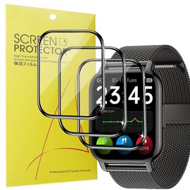 Blueshaweu Screen Protector Compatible with Popglory Smartwatch 1.85 Inch P66, HD Clear Flexible TPU Screen Protector [Pack of 3] for Popglory P66 Smartwatch (HD)