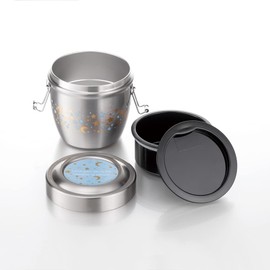 Skater STLBD6AG-A Insulated Lunch Box, Star Pattern, 19.7 fl oz (550 ml), Antibacterial, Vacuum Stainless Steel