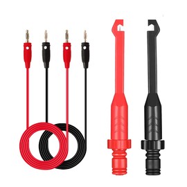 KAWISH 2PCS Multimeter Test Leads Set Electric Wire Piercing Probe Clip, Automotive Insulation Back Probes with 4mm Banana Plug Test Leads for for Diagnostic Electrical Testing
