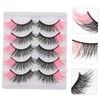 Outanaya 5pairs Natural Eye Lashes Reusable Eyelash Extensions for Seamless