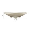 Bloomingville Speckled Stoneware Footed Platter, Matte Cream