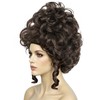 Brown Renaissance Wig Rococo Wigs Curly Colonial Baroque Wig