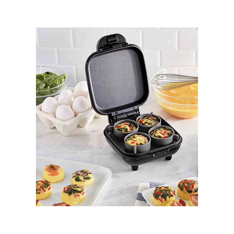 Dash Egg Bite Maker With 4 Silicone Mold Black Color